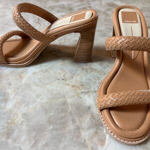 Dolce Vita Tan Woven Heeled Sandals
